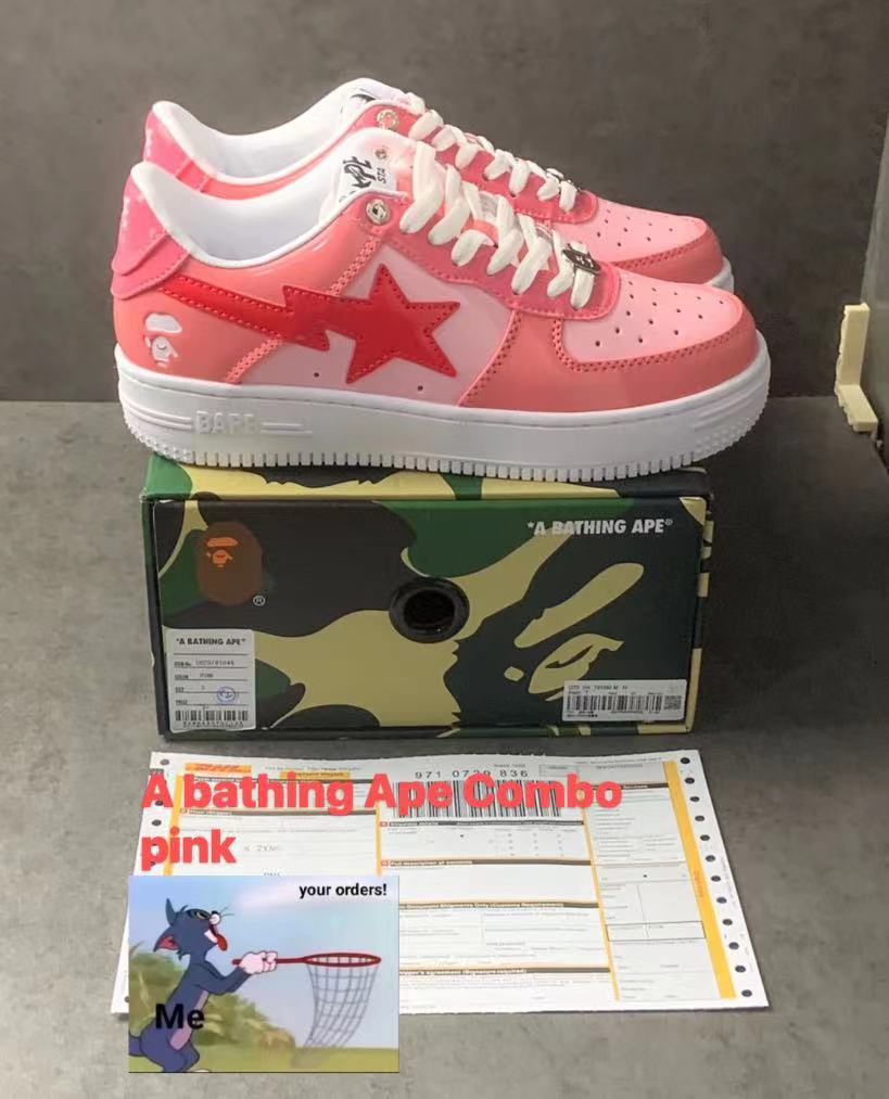 A Bathing Ape Bape Sta Low Color Camo Combo Pink