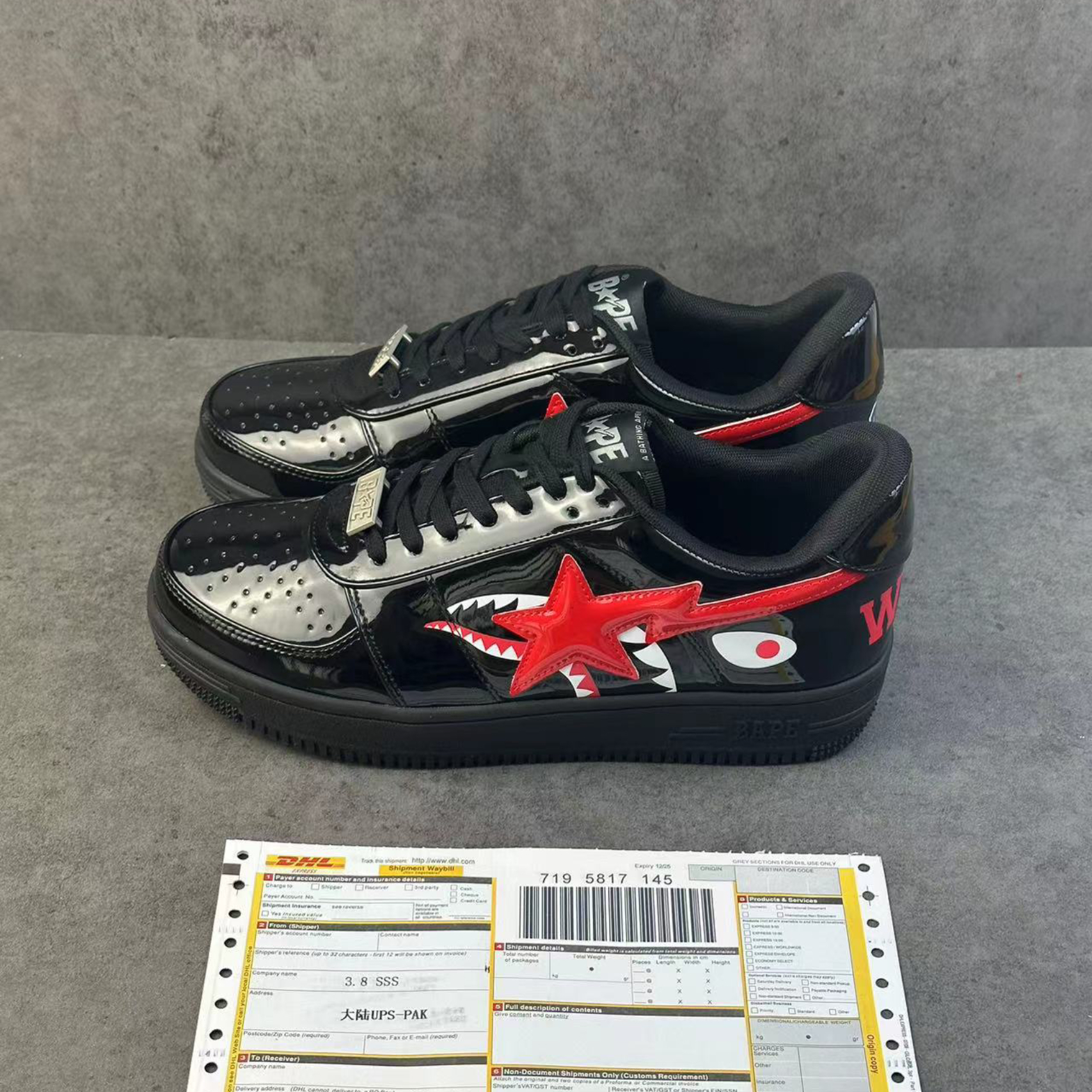 A Bathing Ape Bape Sta Low Shark Black