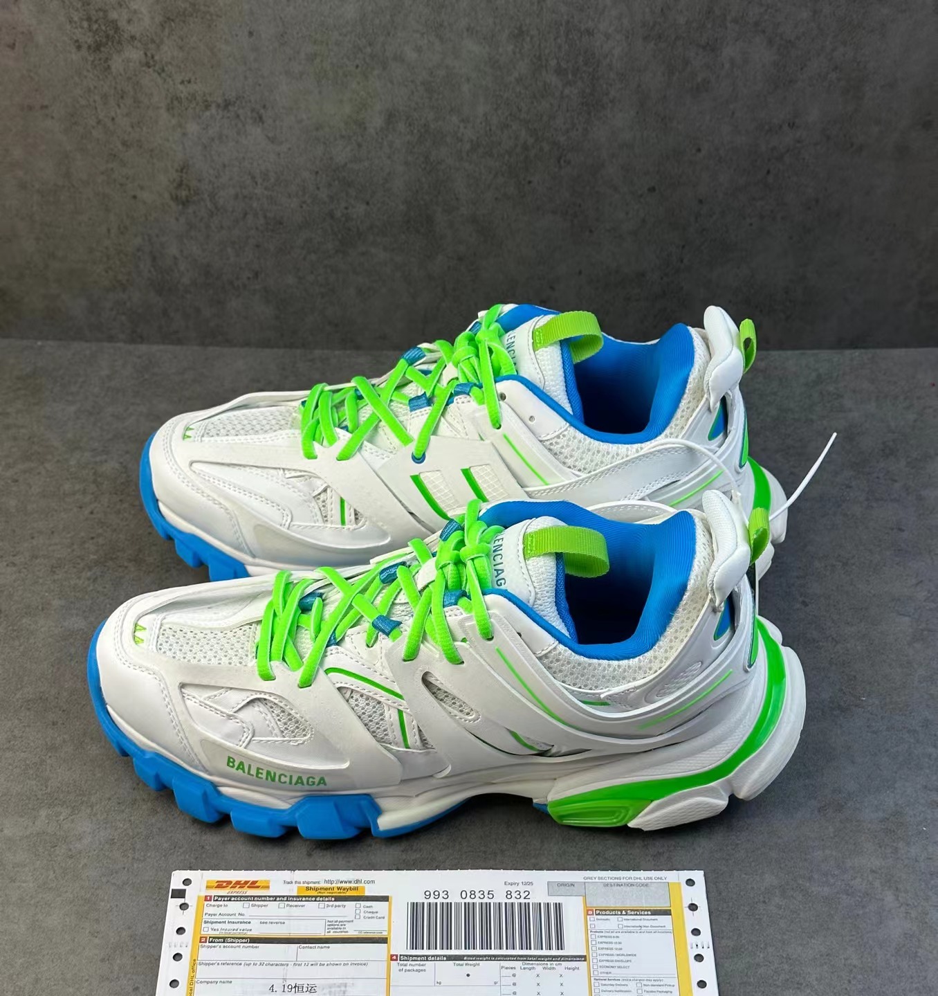 Balenciaga Track White Blue Green